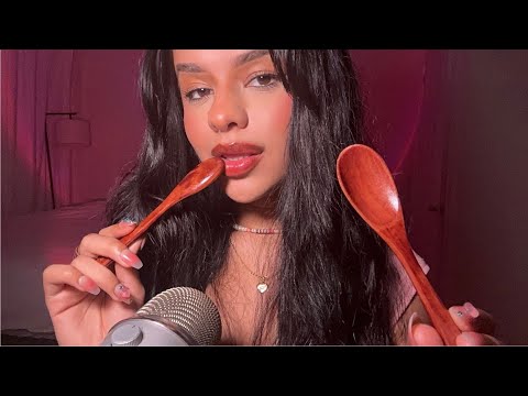 ASMR~ Eating Your Negative Energy w/ Spoon + Positive Affirmations (Soo Tingly)