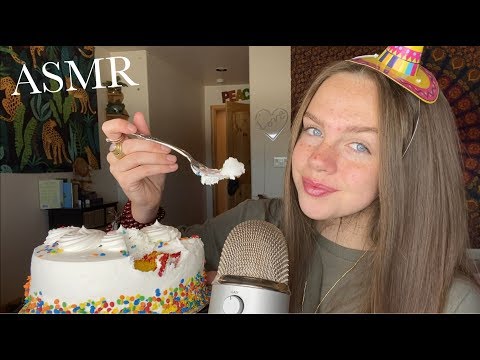 ASMR Eating a Cake for my Birthday