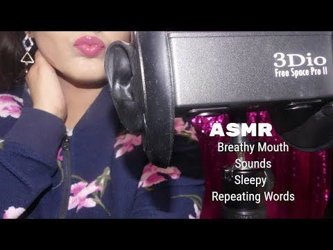 ASMR Breathy Mouth Sounds, Repeating Words, Sleepy Time