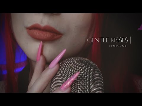 ASMR Gentle Kisses  + Rain Sounds