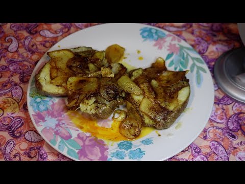 Fried Onions Baked Potato ASMR Eating Sounds
