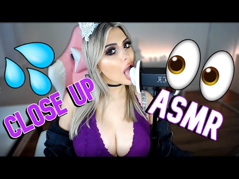 CLOSE UP 👀 ASMR EAR LICKING AND KISSES | INTENSE MOUTH SOUNDS