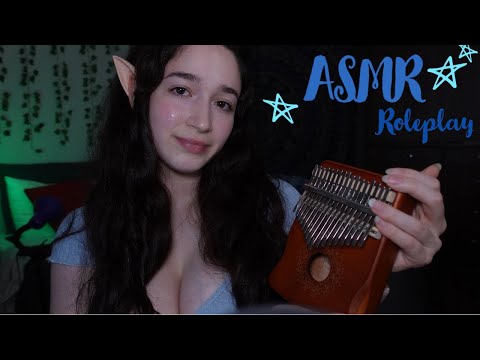 ASMR Elf Girl Heals you & Helps you Sleep (Personal attention, Hand movements, Kalimba...) Roleplay