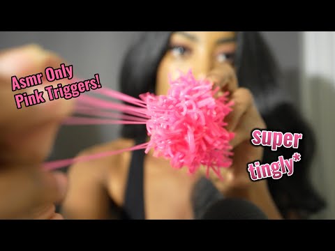 ASMR All PINK Trigger Items To Give You All The Tingles You Will Ever Need 💕