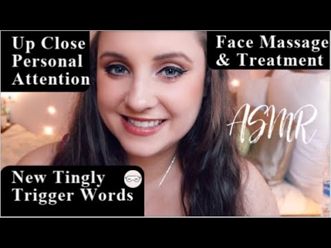 ASMR Face Massage & Treatment | Up-Close Personal Attention | Hand Movements | Tingly Trigger Words!