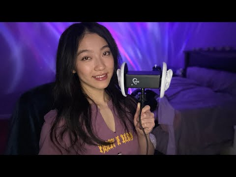 ASMR Slow & Sensitive Whispering Trigger Words Mouth Sounds Hand Movements 💜