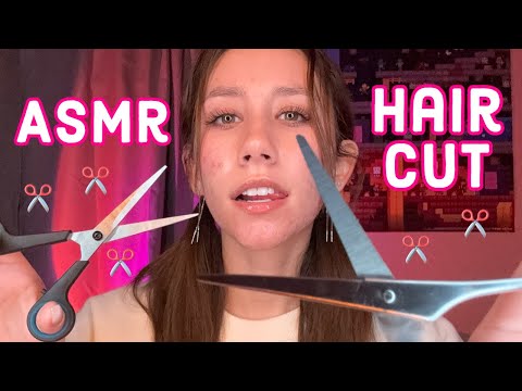 ASMR | giving you a fast haircut! (mouth souds) ✂️