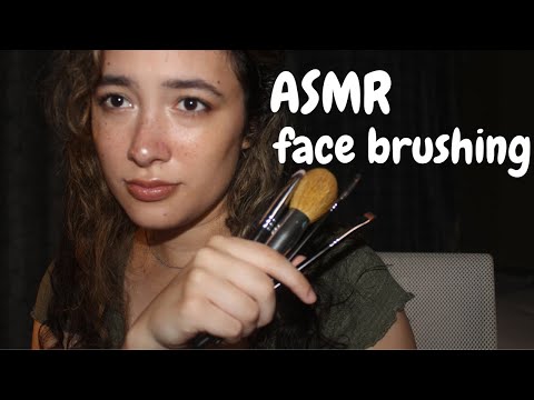 ASMR 🖌️face brushing! (various makeup brushes, close up, ear to ear)