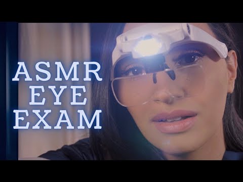 ASMR Relaxing Eye Exam with Light Triggers | Writing Sounds, Glove Sounds, Soft Spoken Role Play |