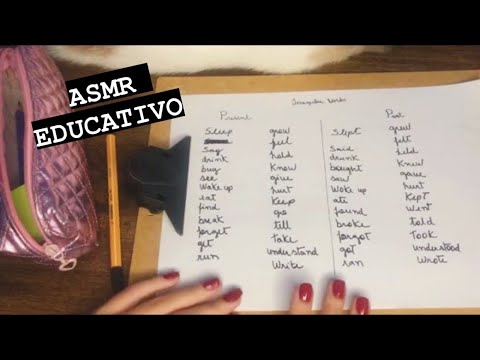 ASMR EDUCATIVO: Verbos irregulares em inglês