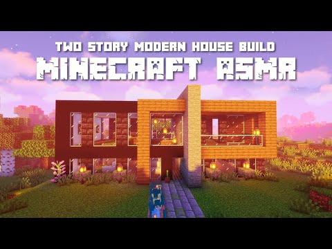 Minecraft ASMR ⛏️ Building a Modern Mansion With You 🏡 Ear to Ear Relaxation