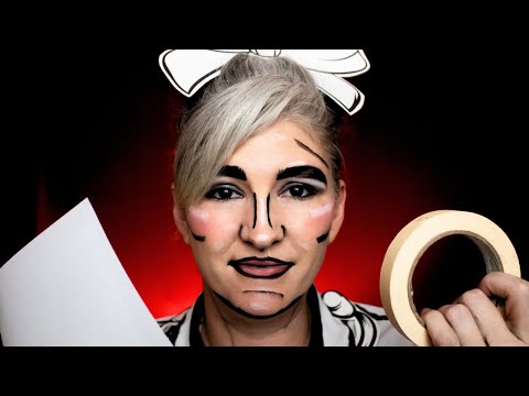 ASMR Soft Spoken Medical Nurse (Paper Doll) Patches You Up! (tape, paper triggers, lights, exam)