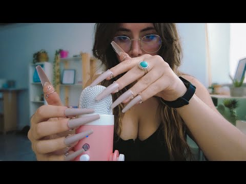 ASMR mic scratching y tapping w/ loong nails 💅🏼 (no talking)