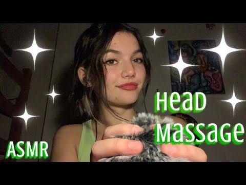 ASMR | Head Massage | Fast and Aggressive | Fluffy Mic Triggers | Scratching, Rubbing, Plucking, Etc