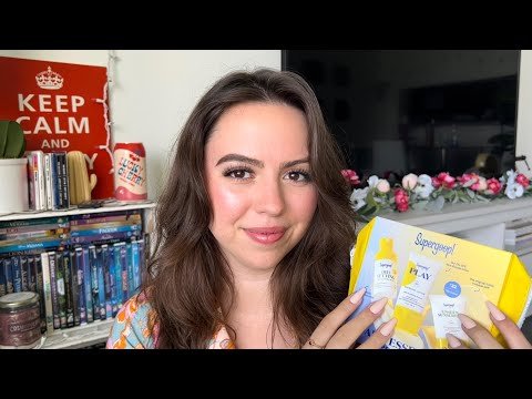 ASMR Ulta Haul 💛 | Makeup & Skincare | Tapping, Scratching, Crinkles, Tracing, and Whispering 🌻