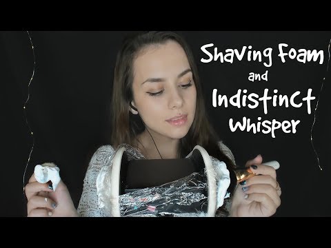 ASMR Shaving Foam on Plastic Wrap and SOFT Layered Sounds on 3Dio 👂