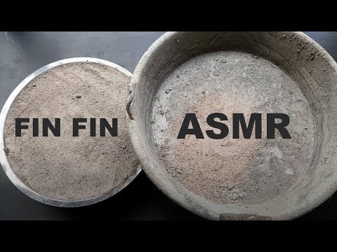 ASMR : Crumbling two bucket of sand+cement #194