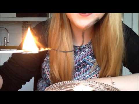 ASMR match lighting with blowing, tapping and scratching sounds