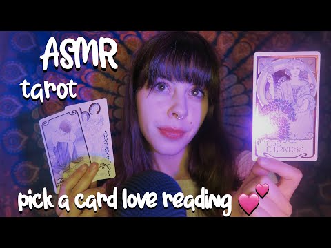 ASMR tarot pick a card reading ~ love reading all about your current situation and person in mind 💖😍