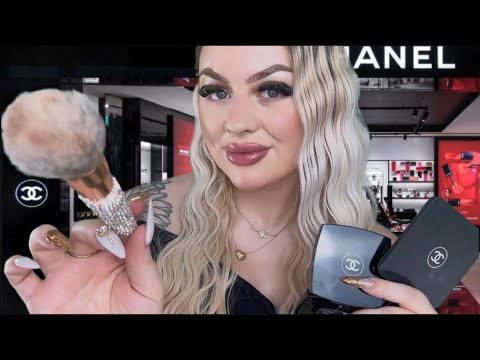 ASMR Chanel Employee Does Your Makeup Role-Play | Brain Melting Layered Sounds