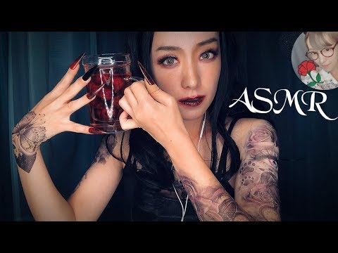 [ASMR]Black Sweet Vampire/personal attention/face measuring