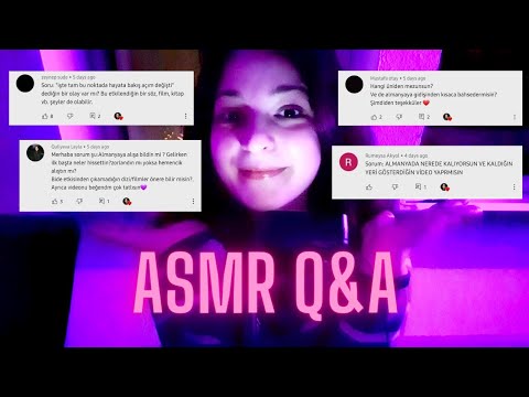 ASMR Türkçe Q&A | Almanya'ya Neden Geldim? Tüm Sorularınızı Cevapladım. 💜