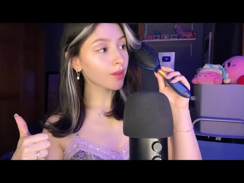 a relaxing ASMR video for you 🫧 finding new sounds, ear to ear, brush, lights, packing peanuts etc