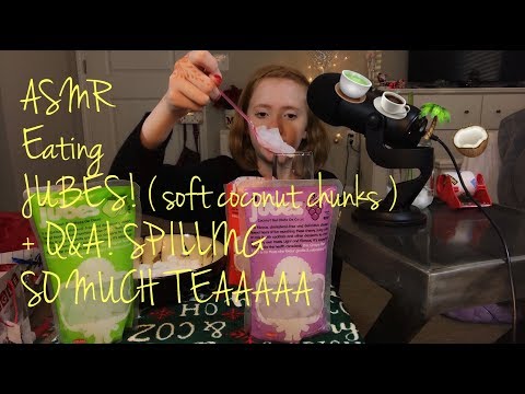 ASMR~ Eating JUBES (Coconut CUBES) & Spilling MAJOR Tea + Q&A 🍵🤪🌸