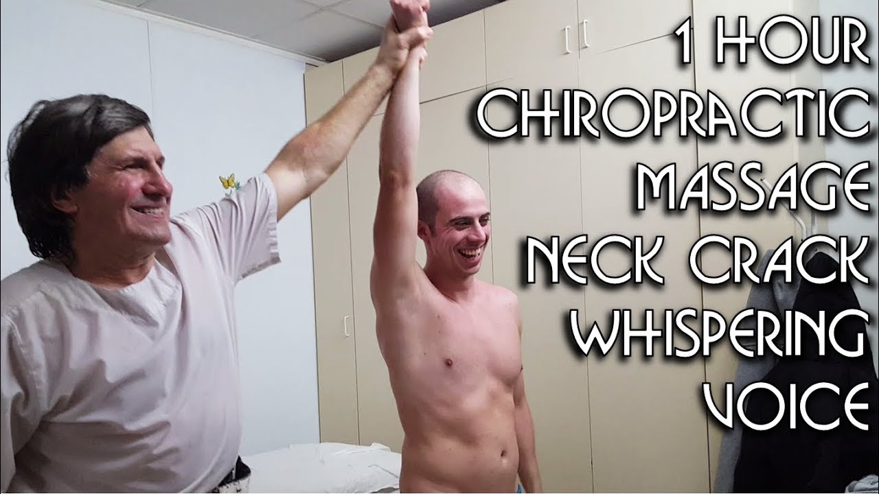 💆 Chiropractic massage with BIG neck crack - Head Eyes and Ear Massage ASMR relaxing voice whispers