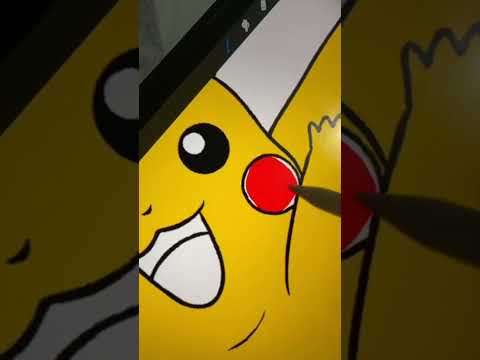 ESTO ES SATISFACTORIO! 🤯 Pintando a #Pikachu #Shorts #asmr #pokemon