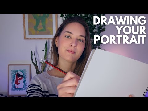 ASMR | It's late and I draw your portrait (Measuring you | Sketching you | Soft spoken)