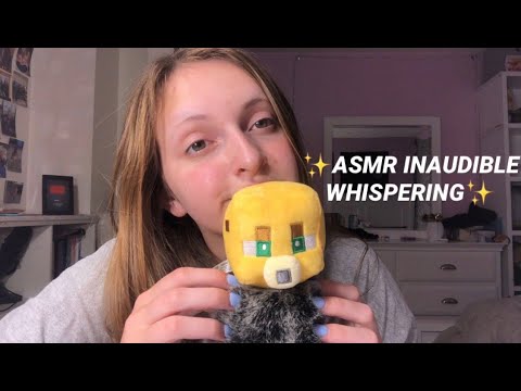 ASMR Inaudible Whispering w/ Mic Fluffs
