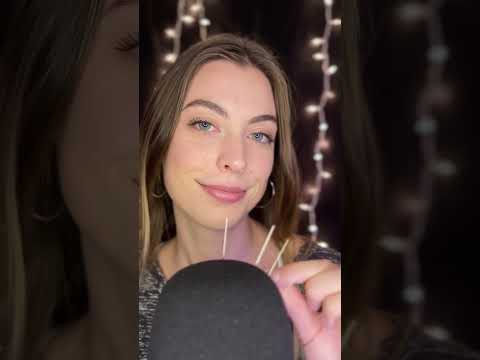 ASMR Pulling pointy pins out of the mic (up close ear sounds) | #shorts #asmr tiktok for sleep