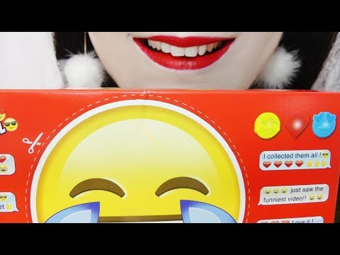 ASMR Emoji Gummy Candy Eating - Mouth Sounds 👄🍬