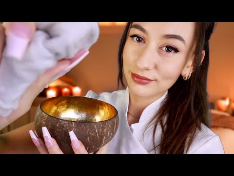 ASMR Calming Facial & Face Massage Spa Roleplay | Skincare, Skin Inspection & Massage for Sleep