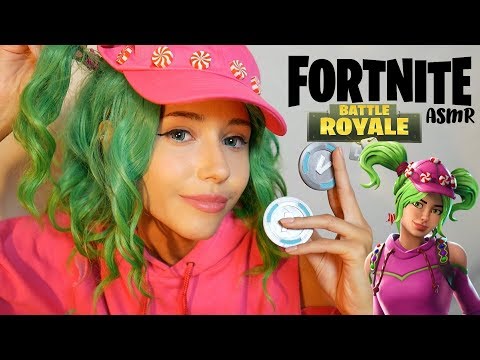 ASMR FORTNITE ROLEPLAY - Zoey pt.4 🍬 Eating, Whispering, Tapping, Sk, Sounds 🍬