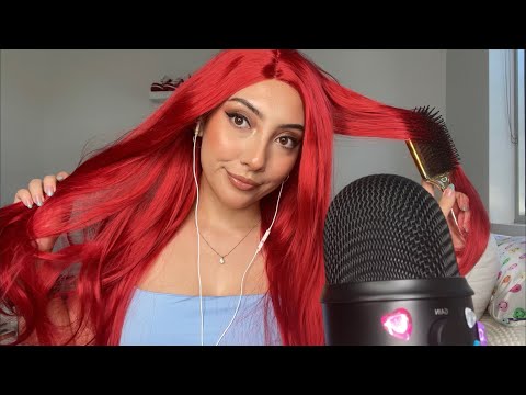 ASMR Wig triggers! 💗 ~lace cutting and scratching, hair brushing, trying on the wig~ | Whispered