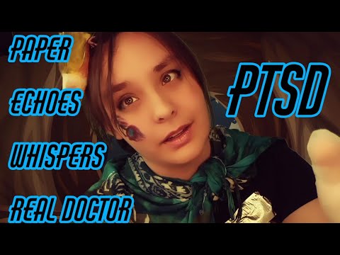 ASMR Learning a new PTSD therapy together! Real doctor. Layered sounds/whispers/echoes