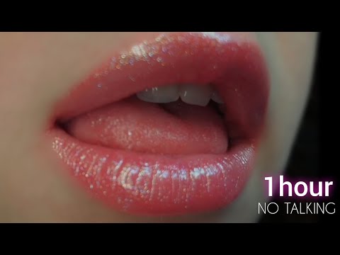 ASMR Wet Lens Licking & Kissing up close 👅| no talking | 1 HOUR