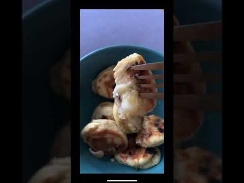 Asmr dégustation de mini banana pancakes🥞  #asmr #asmreating #eatingsounds #minipancakes #pancakes