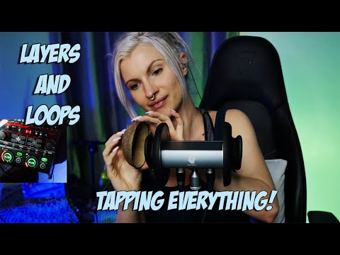 Layered ASMR recorded live Tapping, tingles, various triggers