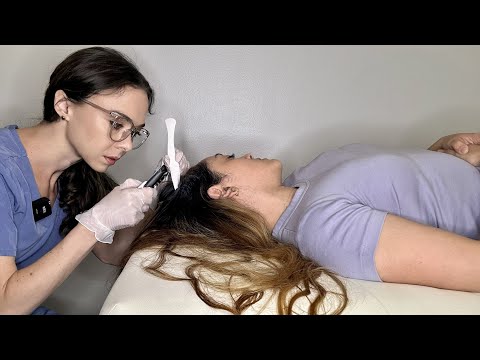 ASMR Cranial Nerve Exam + Scalp Check w/ @ivybasmr   [Real Person] Medical Role Play for Head Injury