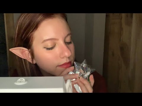 ASMR | Glitter Elf Returns?? Tapping , fabric , crinkles , whispers