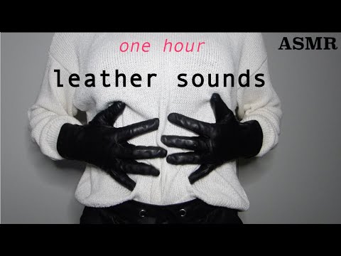 ASMR - ONE HOUR LEATHER sounds only + HAND MOVEMENTS 👋 (no talking)