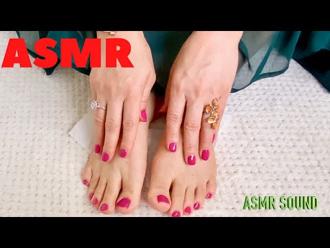 Aplying Pink Nail Polish To My Nails And Toe Nails ( ASMR )