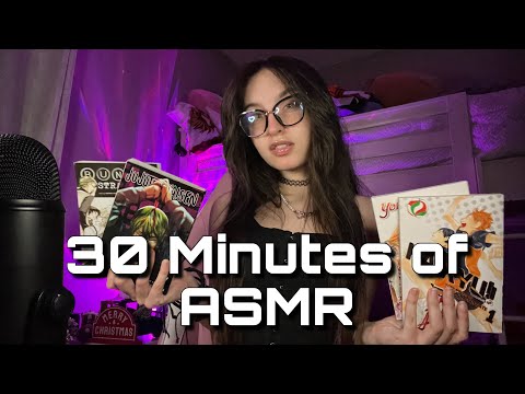 30 Minutes of ASMR | Manga Gripping, Tapping, Page Scratching, Upclose Whispering