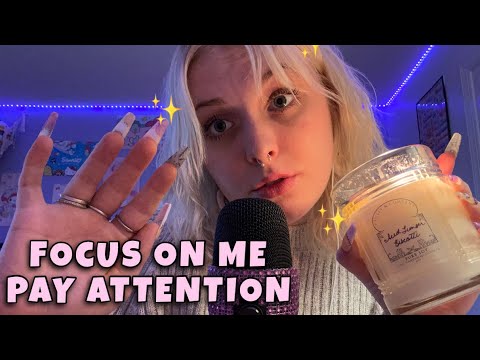 ASMR Fast and Agressive Focus on Me, Follow My Directions, Answer My Questions, + Anticipation ✨☁️