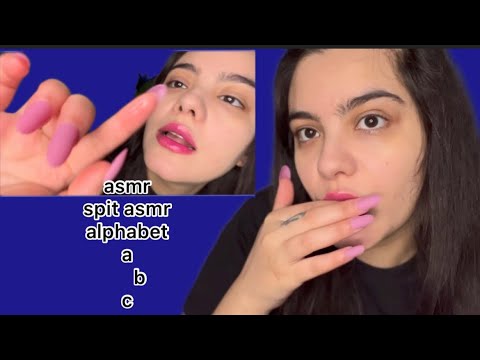 asmr extra tingy spit painting with long nails and mouth sound