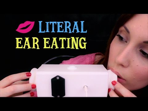 ASMR ☾ Literal Ear Eating Test ~ Noms, Mouth sounds, Licking, Tongue Shaking