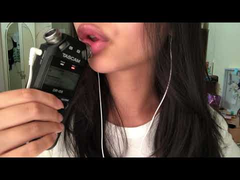 ASMR: tascam tingling mouth sounds for fun!